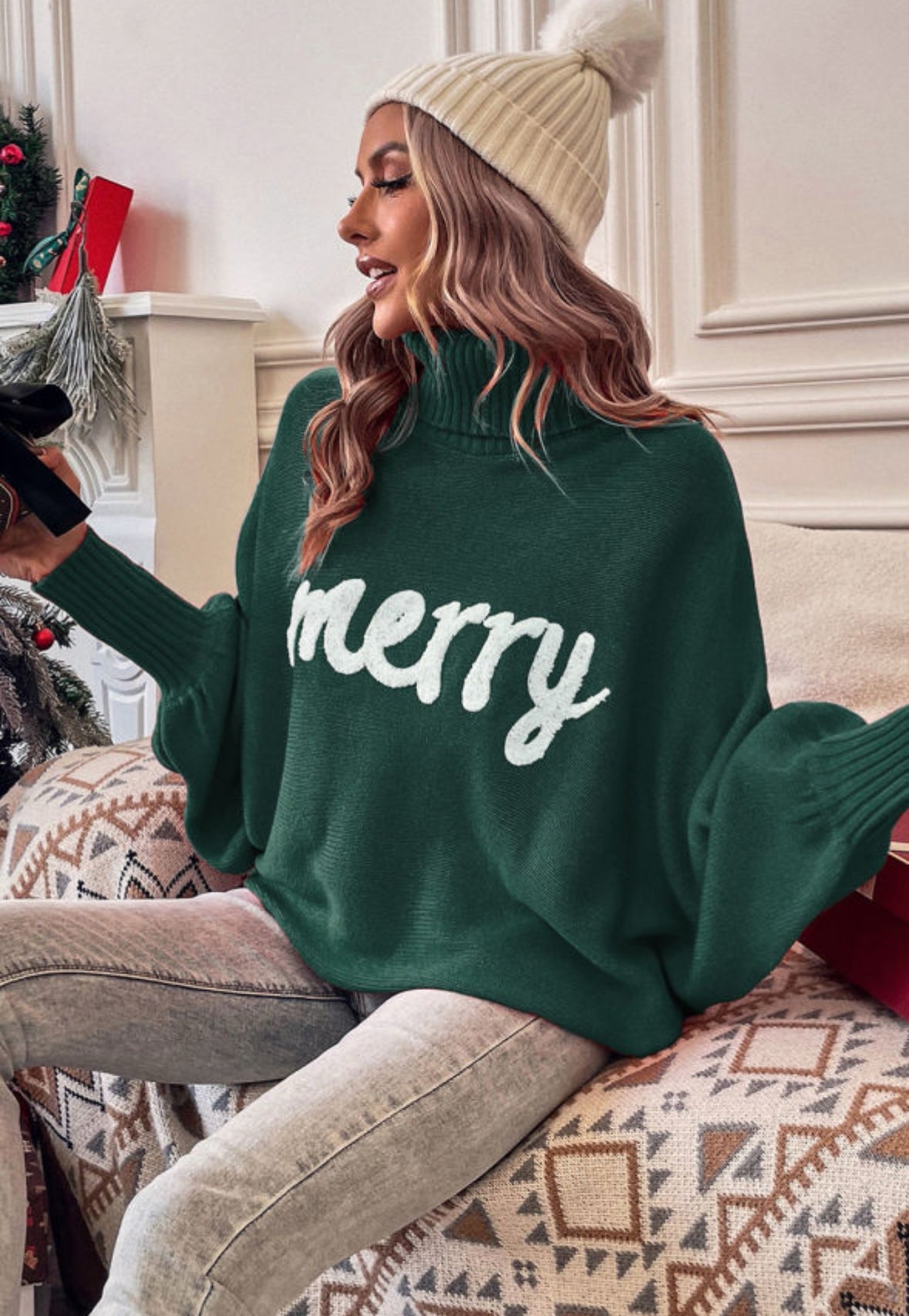 Most Merry Cowl Neck Sweater