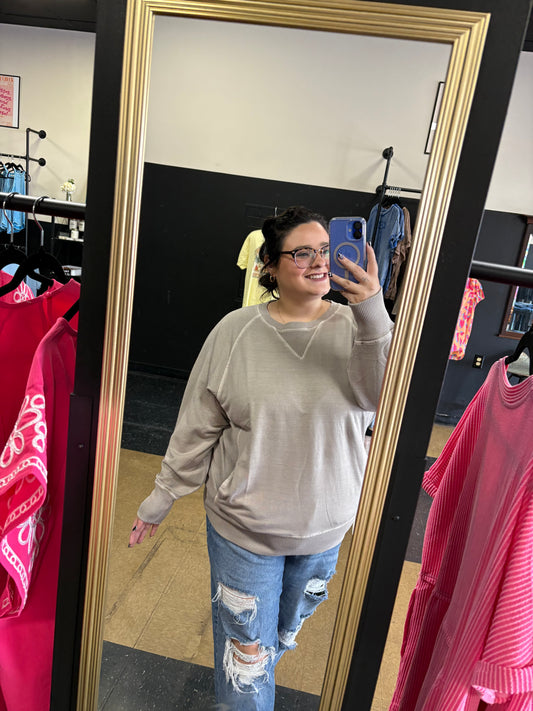 Pocket Pullover - ash mocha