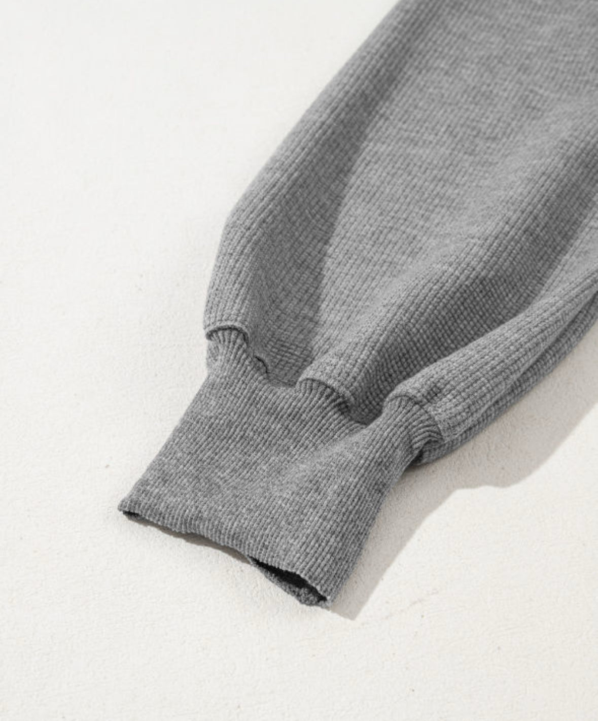 Moon Mist - grey waffle knit sweater