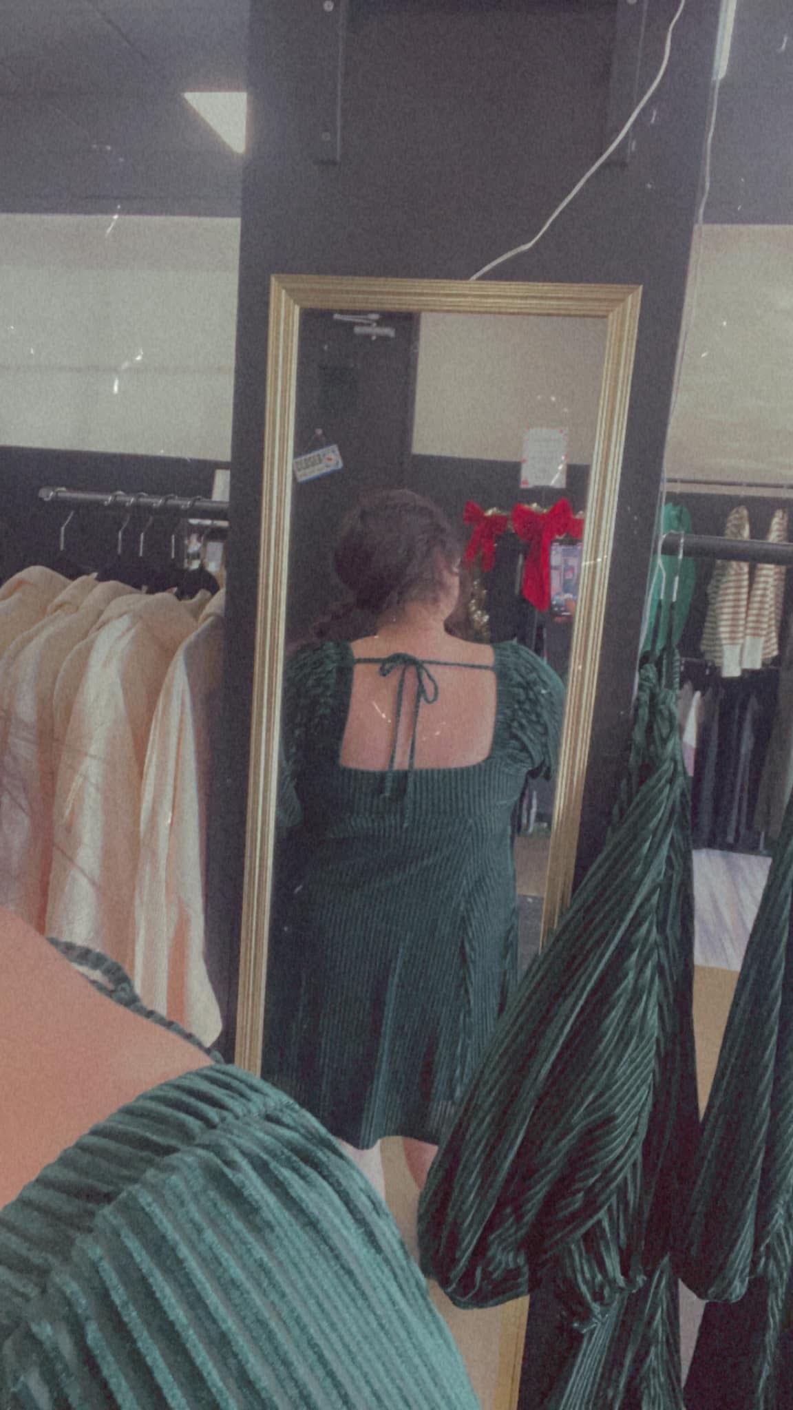 Green Velvet Dress