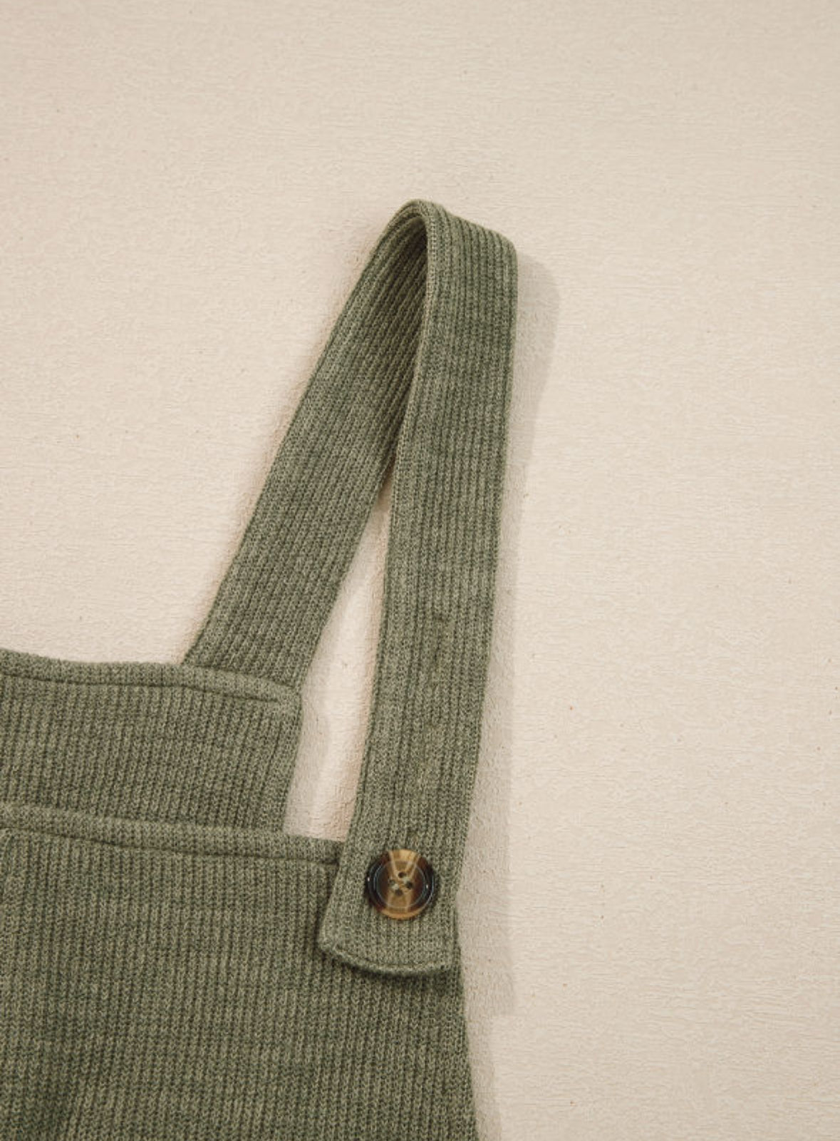 Button Up Olive Overall