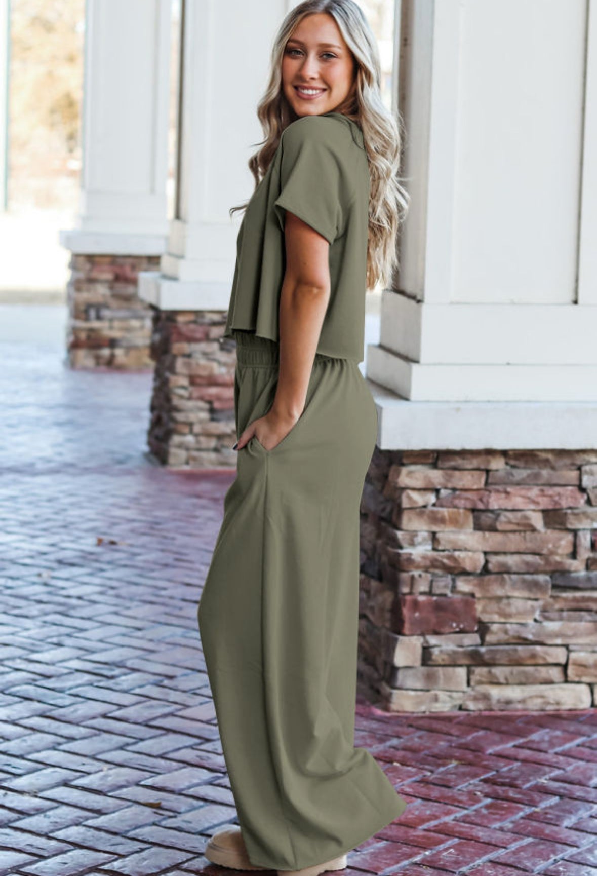 Tee + Pants Set - Olive