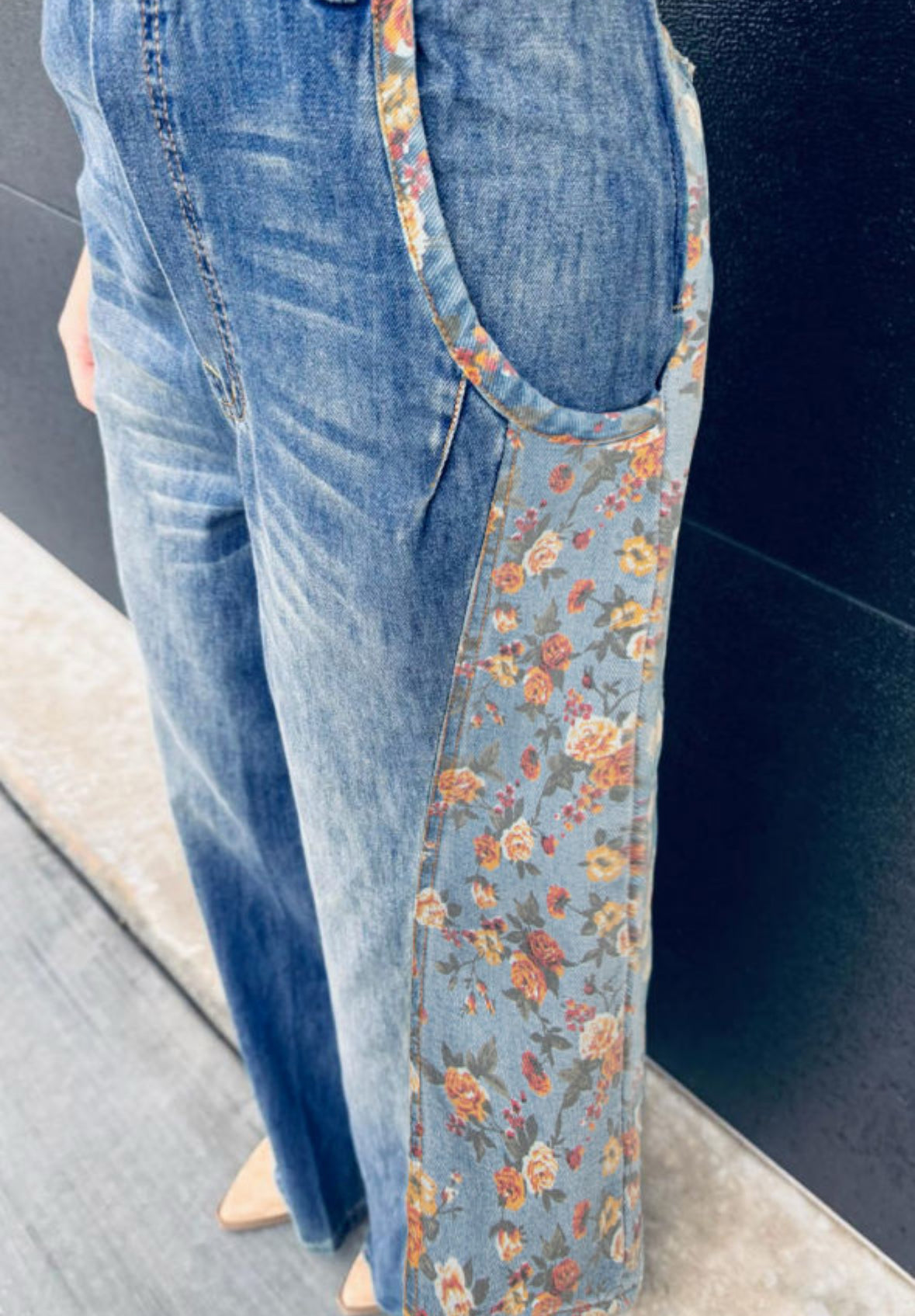 Fields Of Floral - Denim Floral Overall