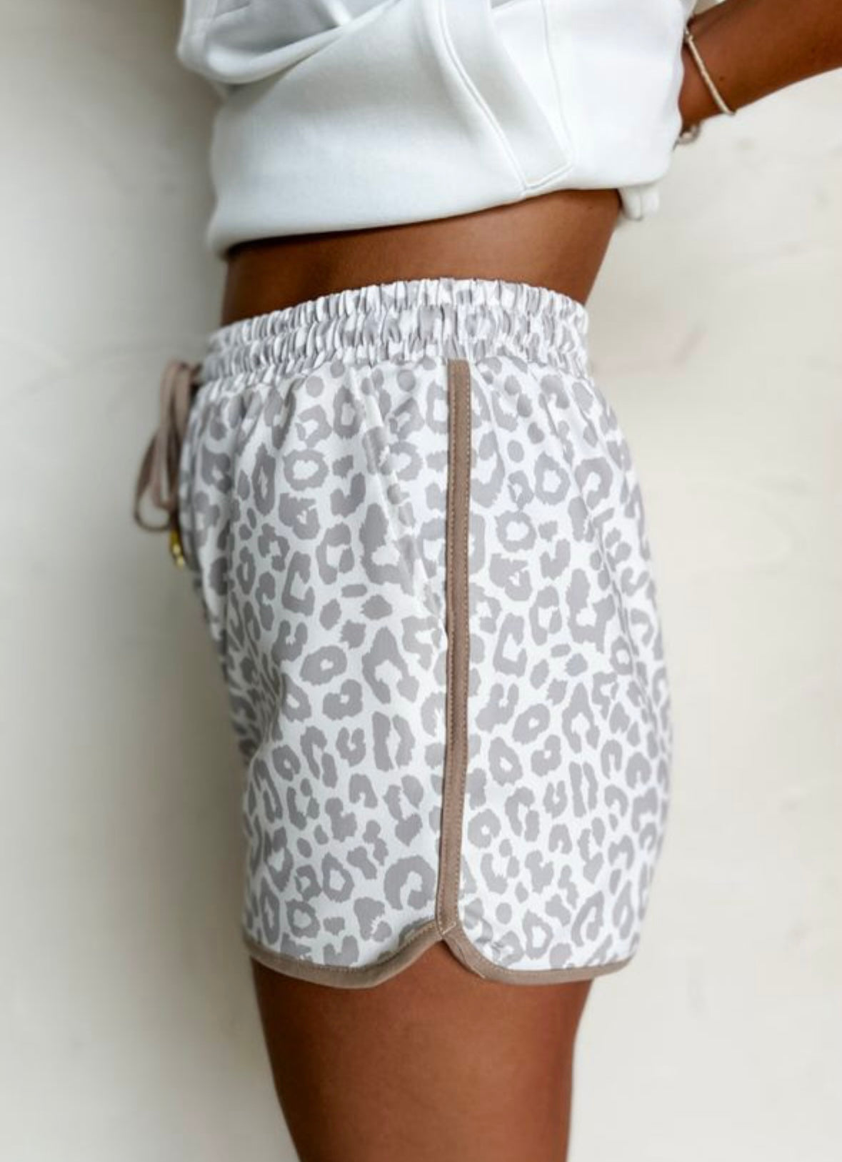 Neutral Leopard Shorts