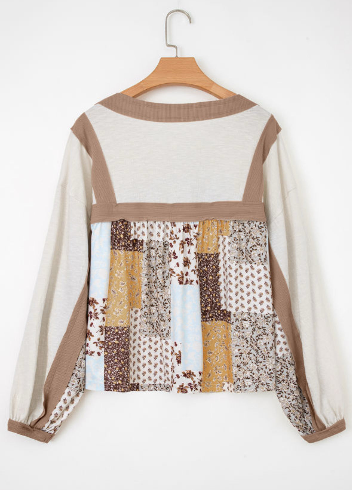 Pretty Patchwork - patchwork inspired long sleeve top