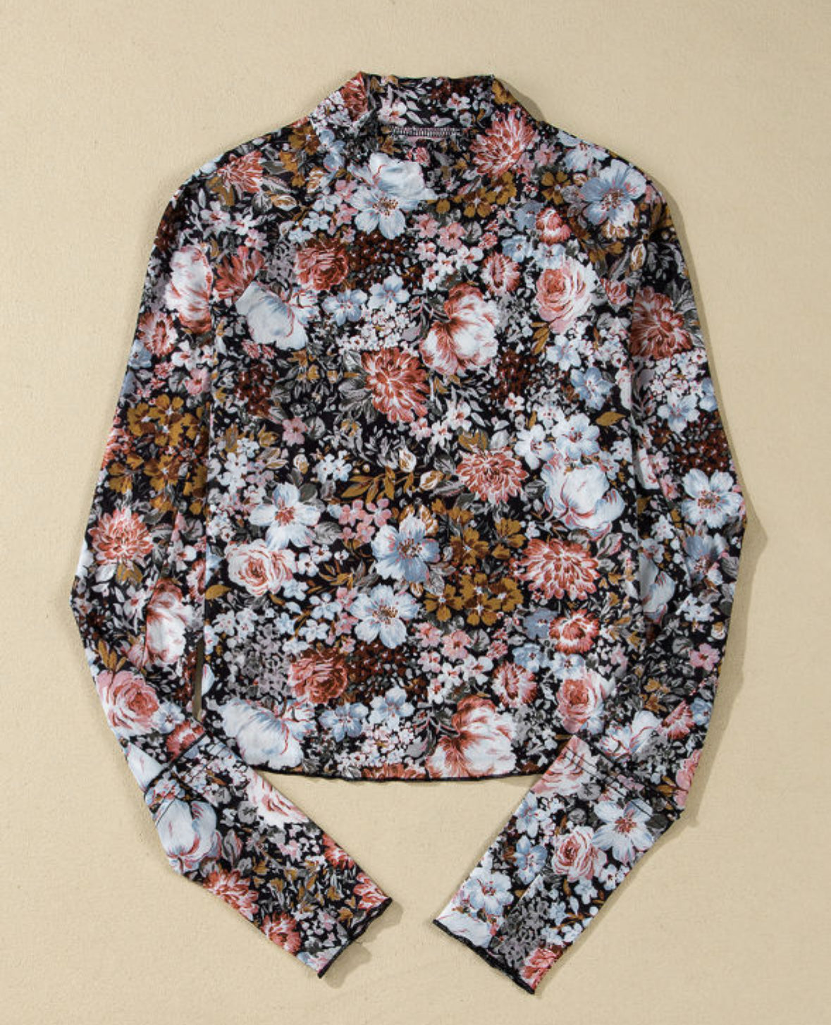 Meshed + Moody - floral mesh long sleeve