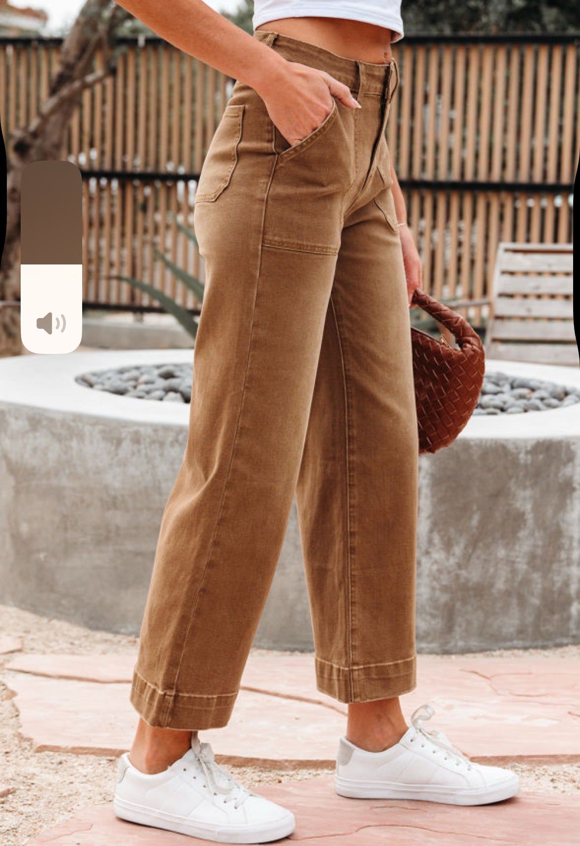 Me espresso - brown wide leg jean