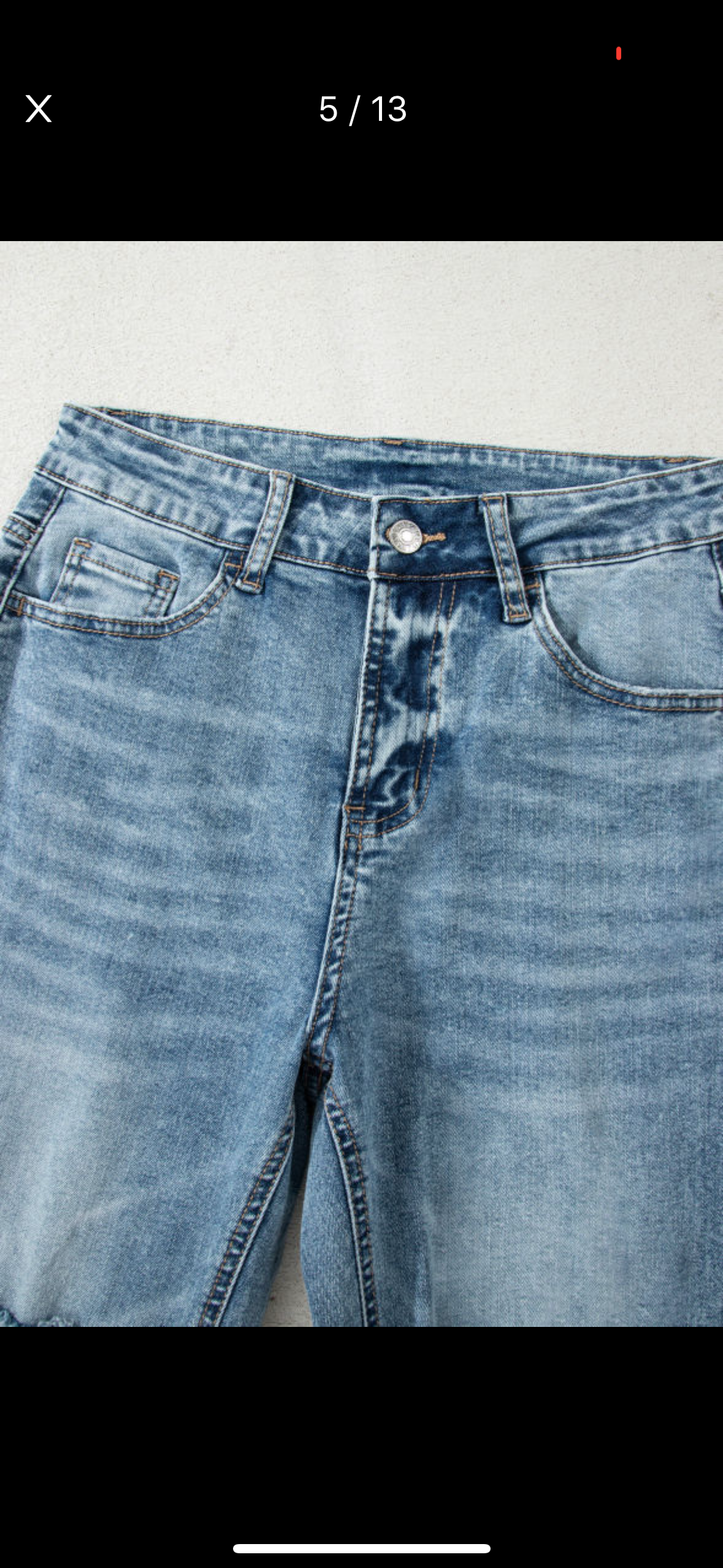 Open Knee Distressed Denim