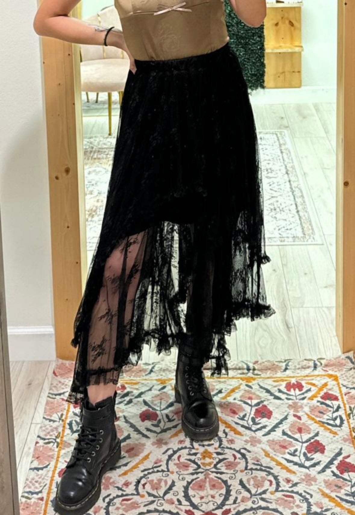 Black Lace Skirt