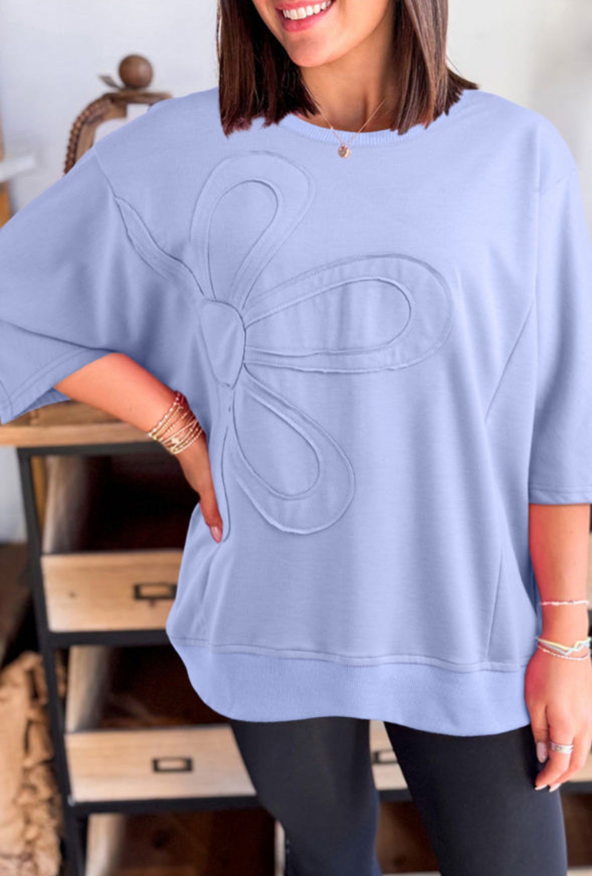 Floral Patch Tunic Top