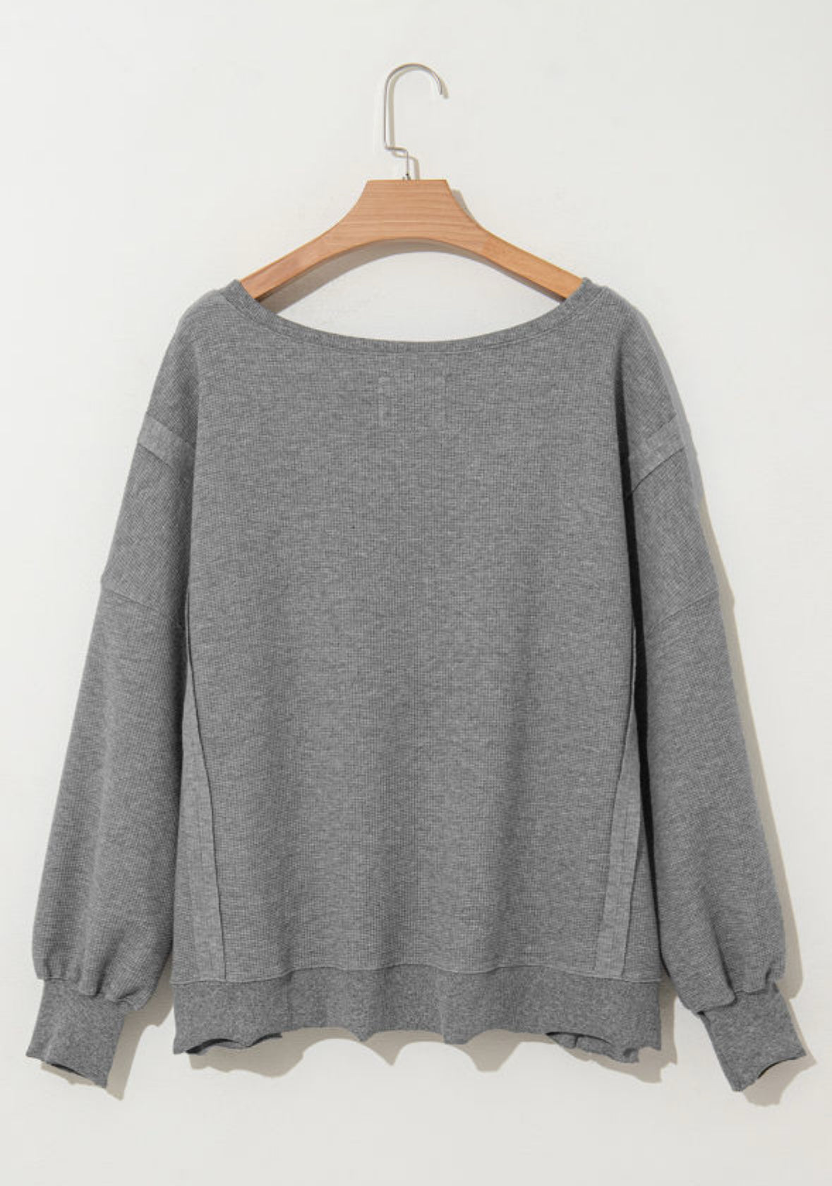 Moon Mist - grey waffle knit sweater