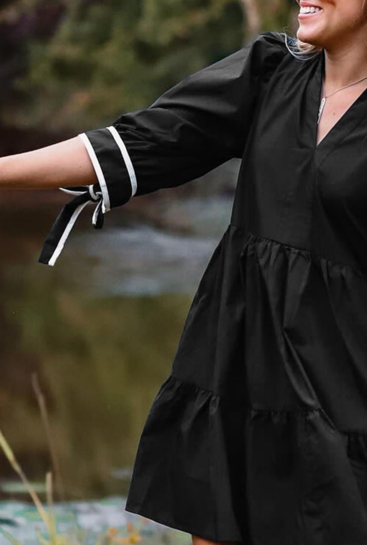 Black plus size dress - Pre Order