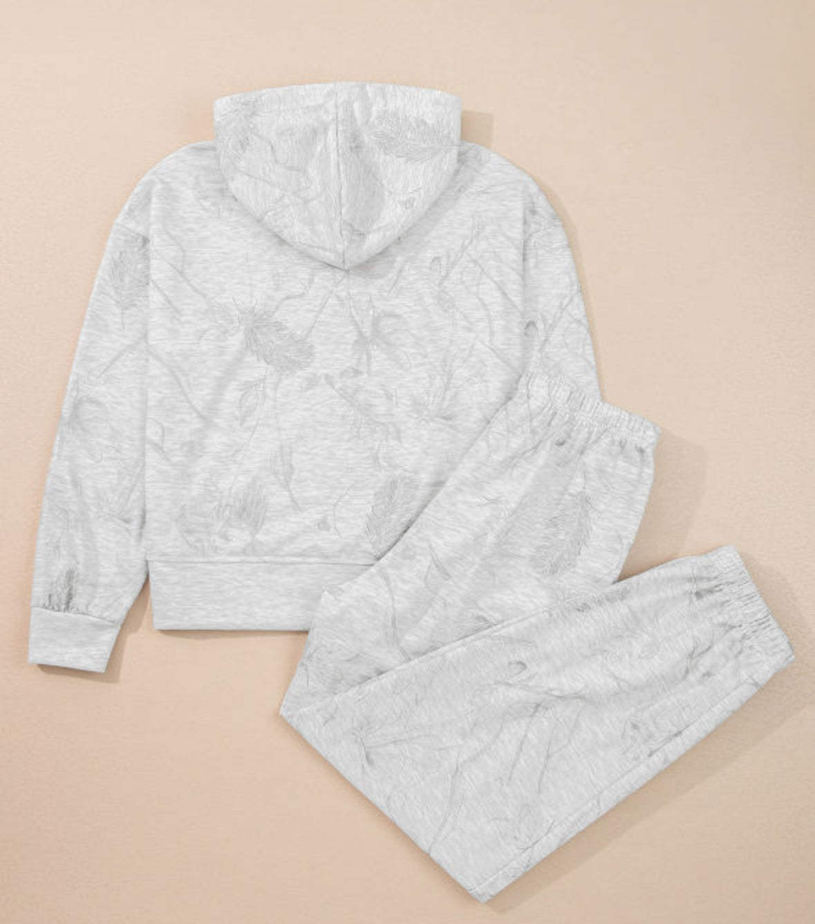 Feathered Find - grey loungewear set