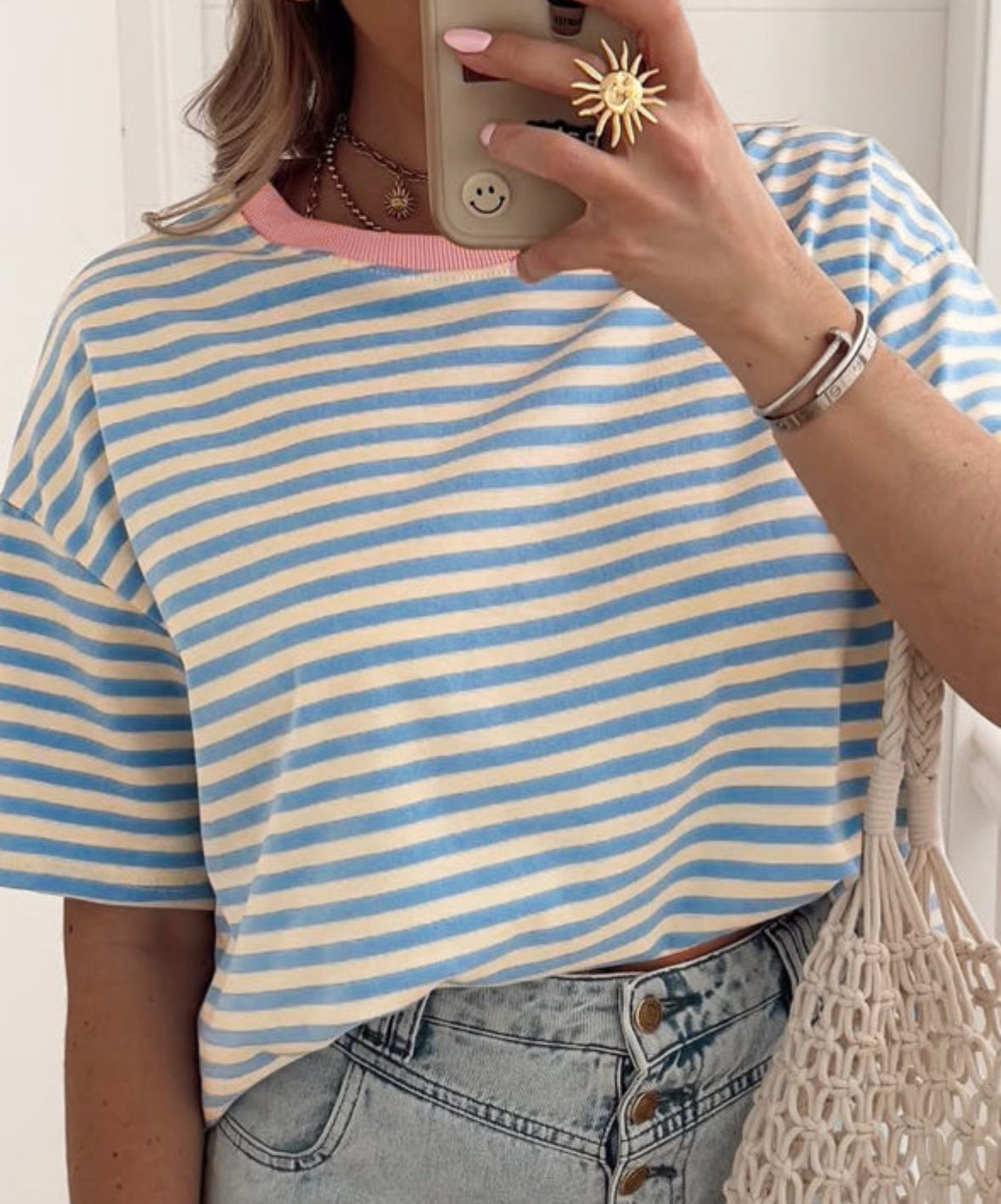 Summer Stripes - striped boyfriend tee