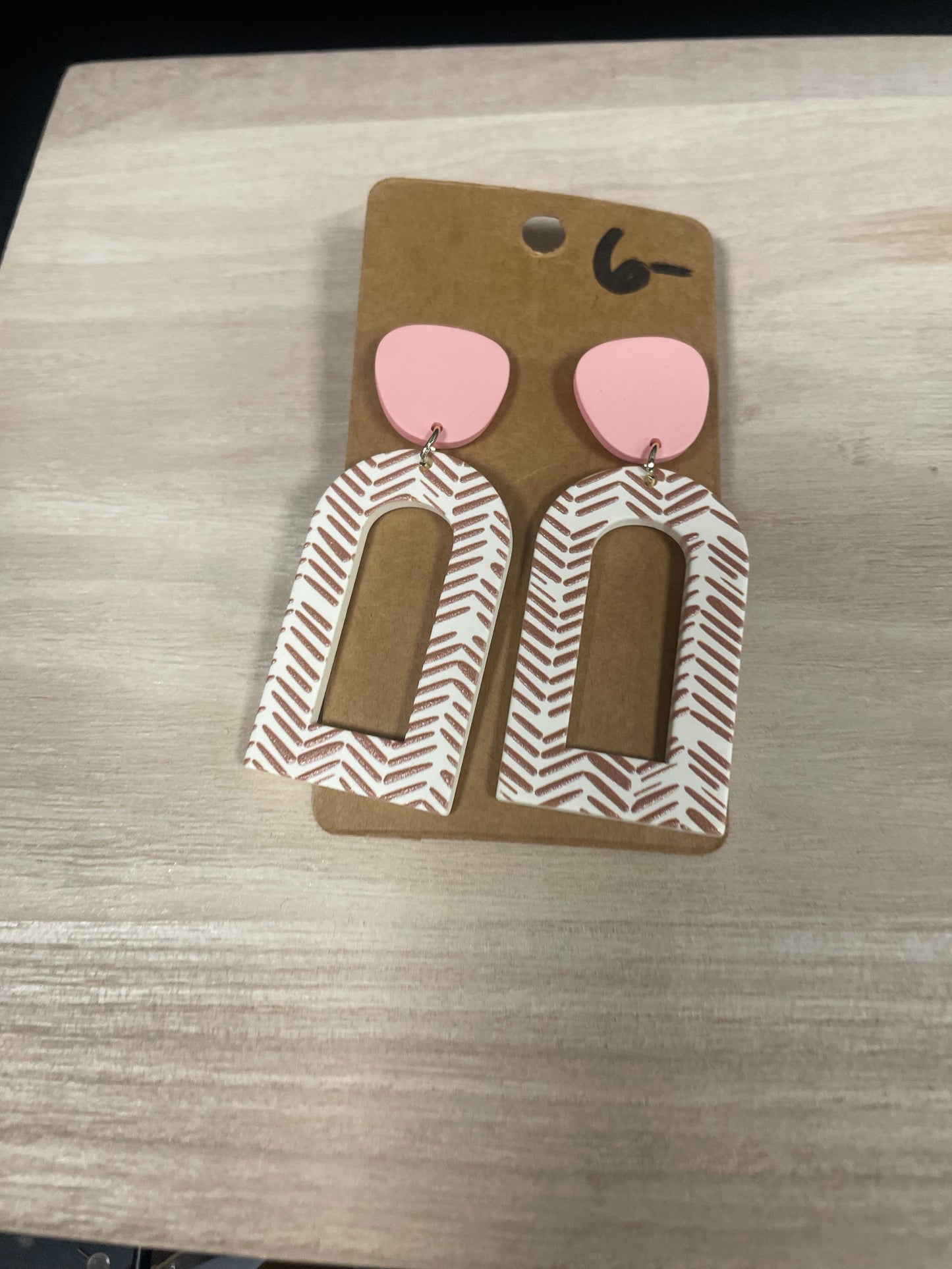 Pink Dangly Earrings