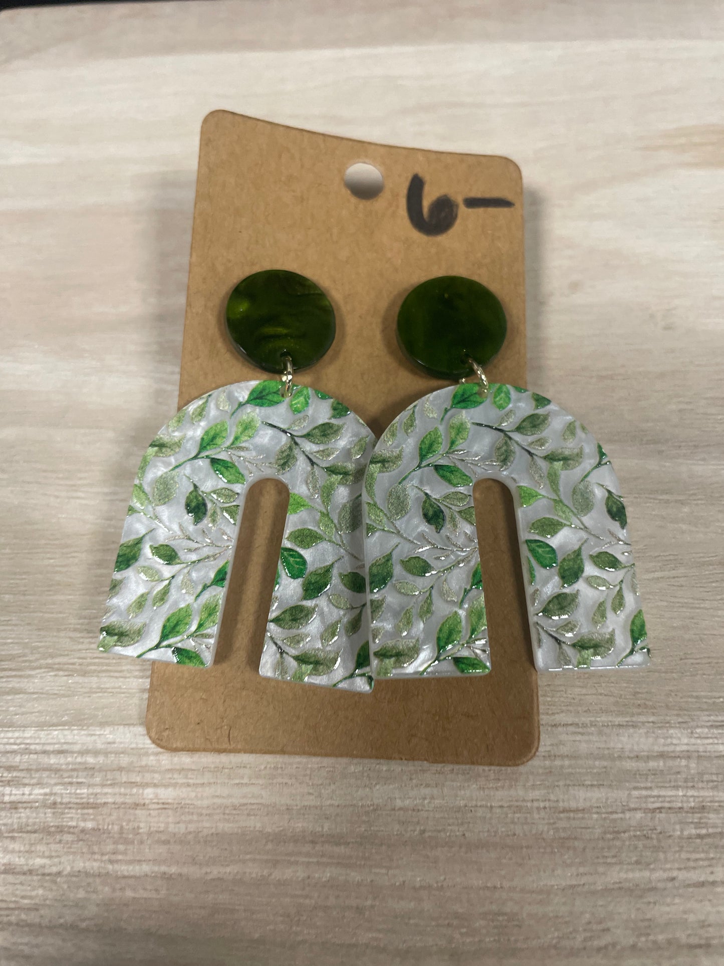 Green Garden Dangly Earrings