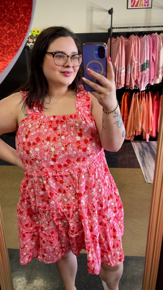 Flirty Floral - pink floral dress