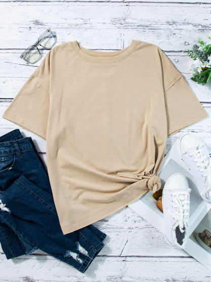 Not So Basic - tan boyfriend tee