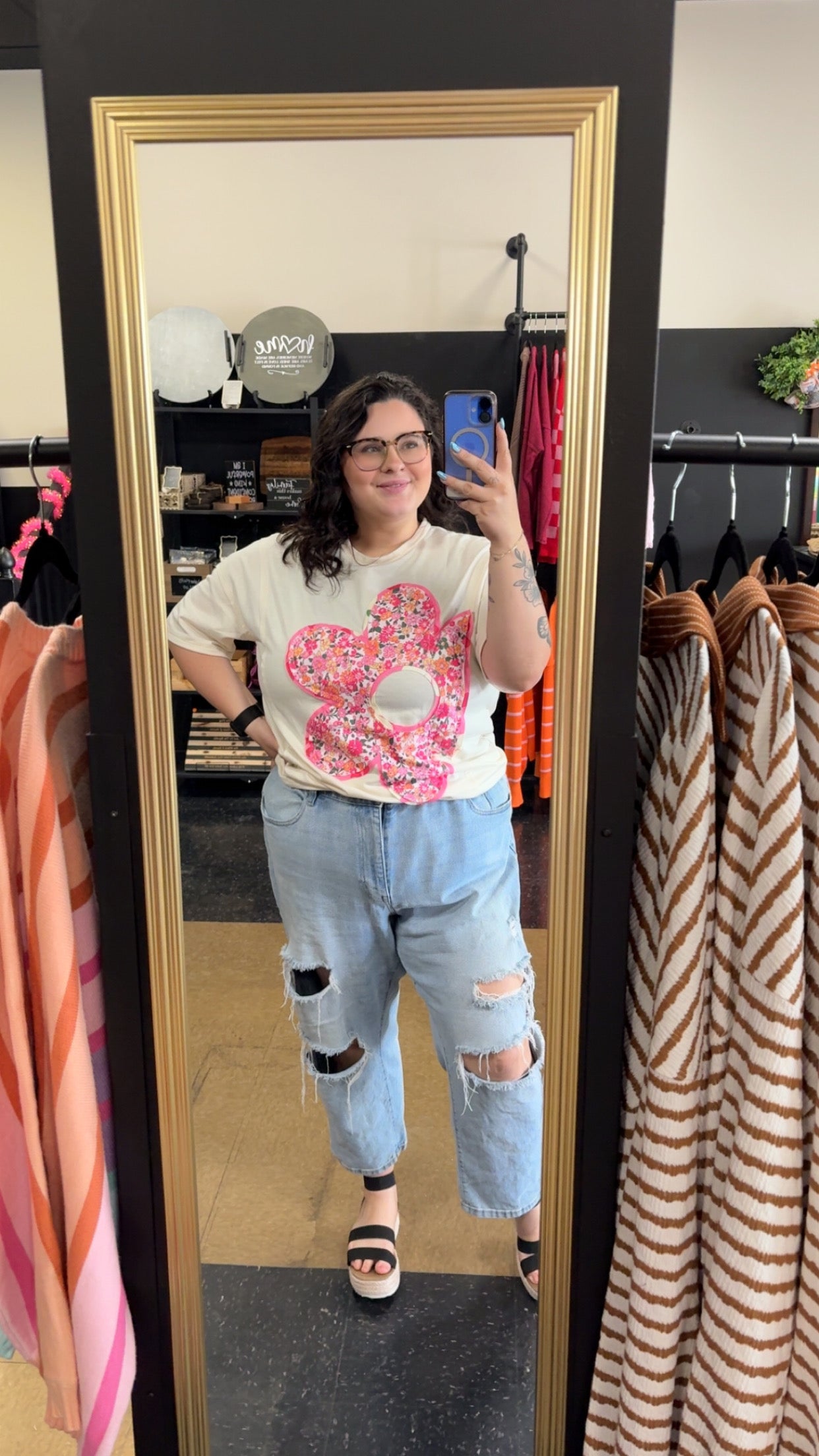 Fresh Floral - floral patch top