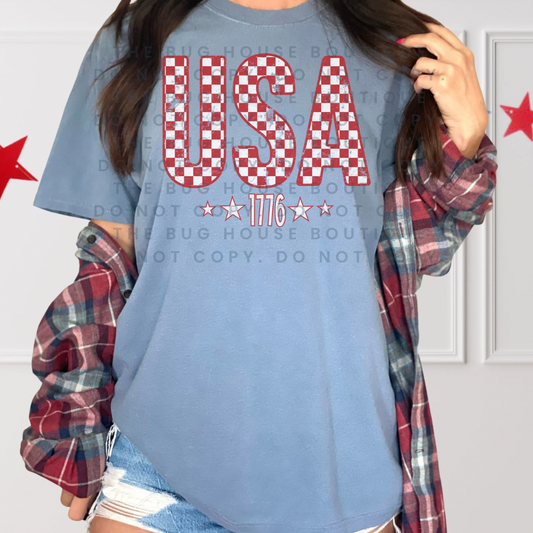 Red Checkered USA