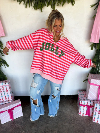 Jolly & Merry  Oversized Pullover - BLAKELEY PRE ORDER
