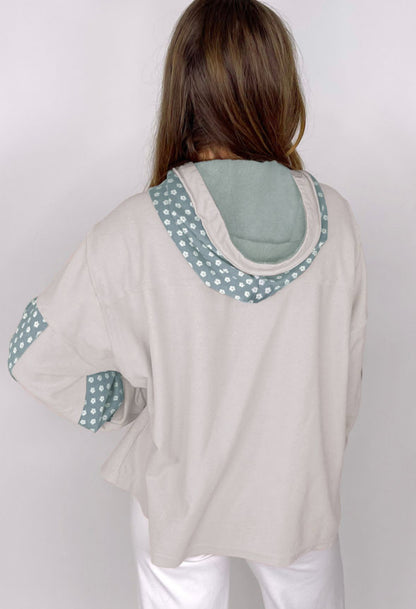 Blue Star Patches - patchwork pullover