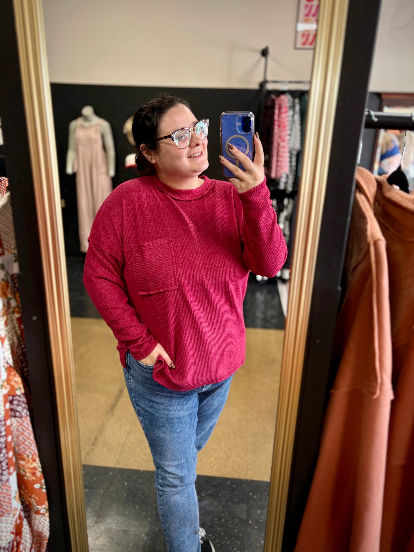 Wine Not - Cabernet pocket Sweater