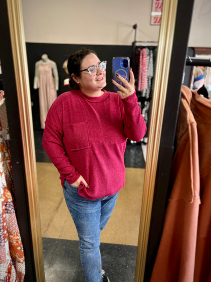 Wine Not - Cabernet pocket Sweater