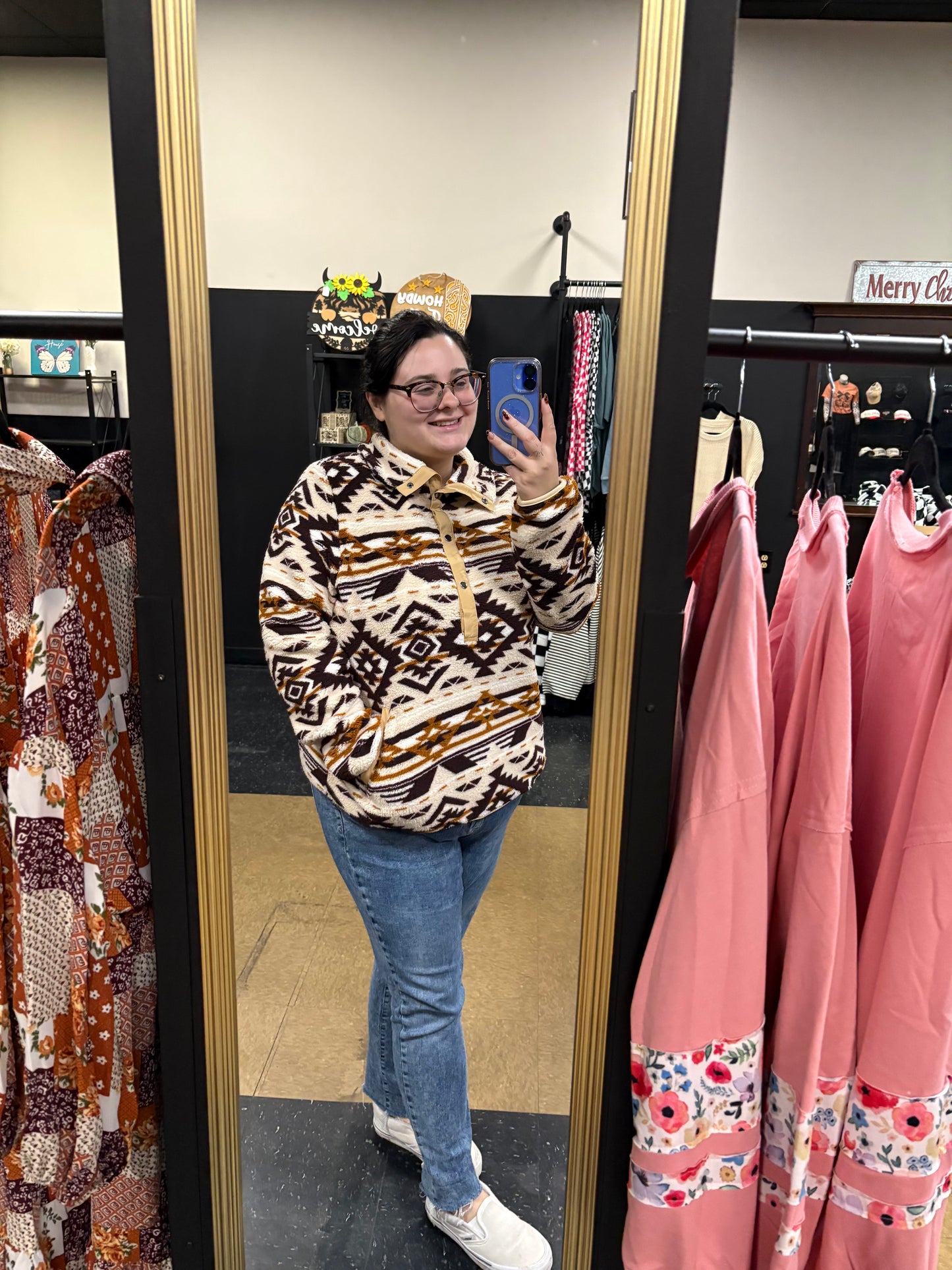 Winter Western Sherpa Pullover