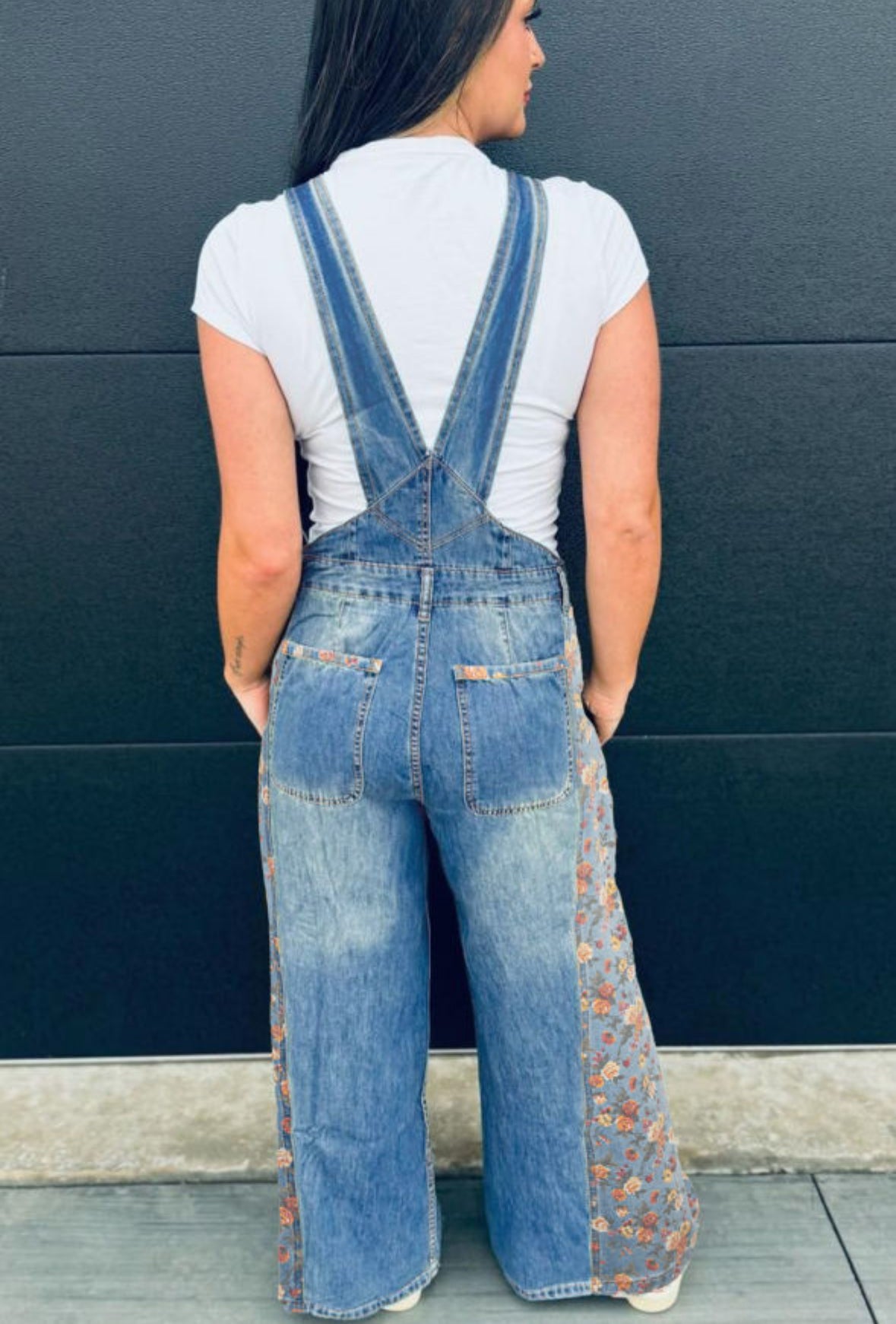 Fields Of Floral - Denim Floral Overall