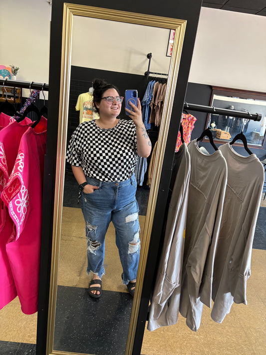 B&W Checkered Tee