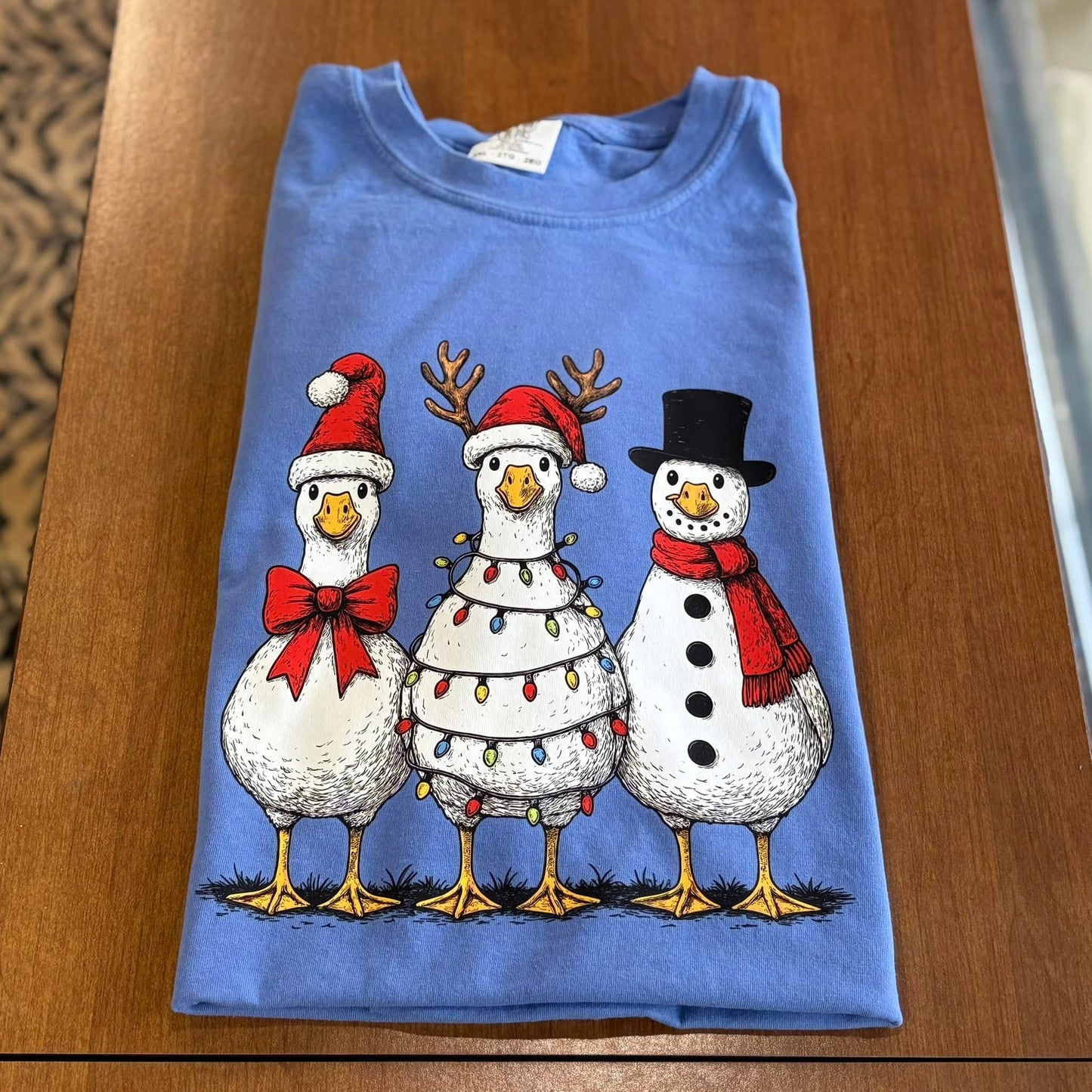 Christmas Porch Geese