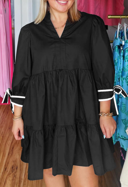 Black plus size dress - Pre Order
