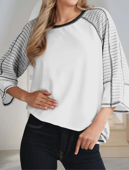 Striped Raglan Sleeve Top