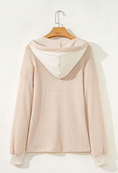 Golden Hour - Waffle Knit Hooded Top