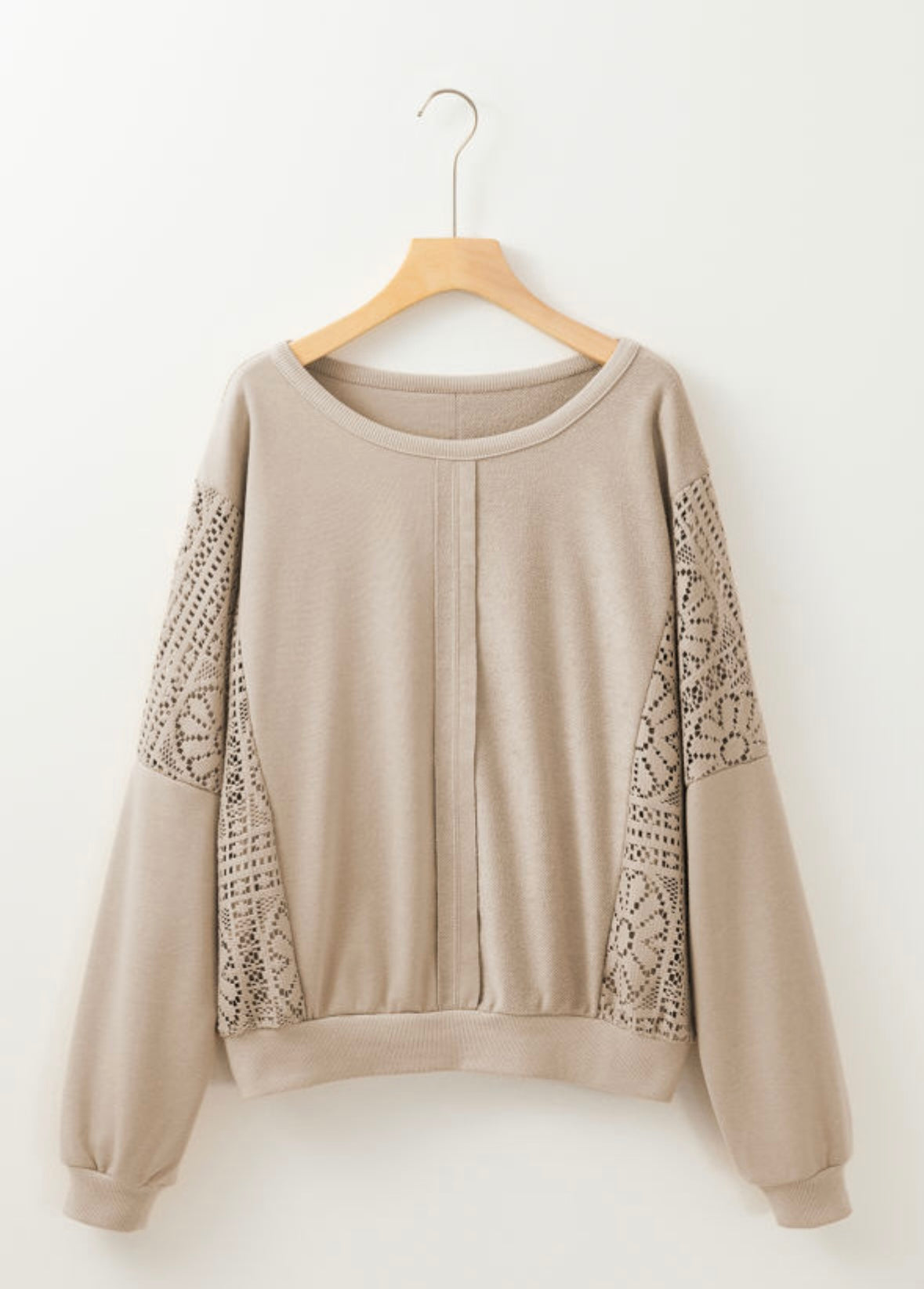 Neutral Love Crochet Pullover