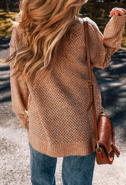 Cozy Season Brown Pullover Sweater