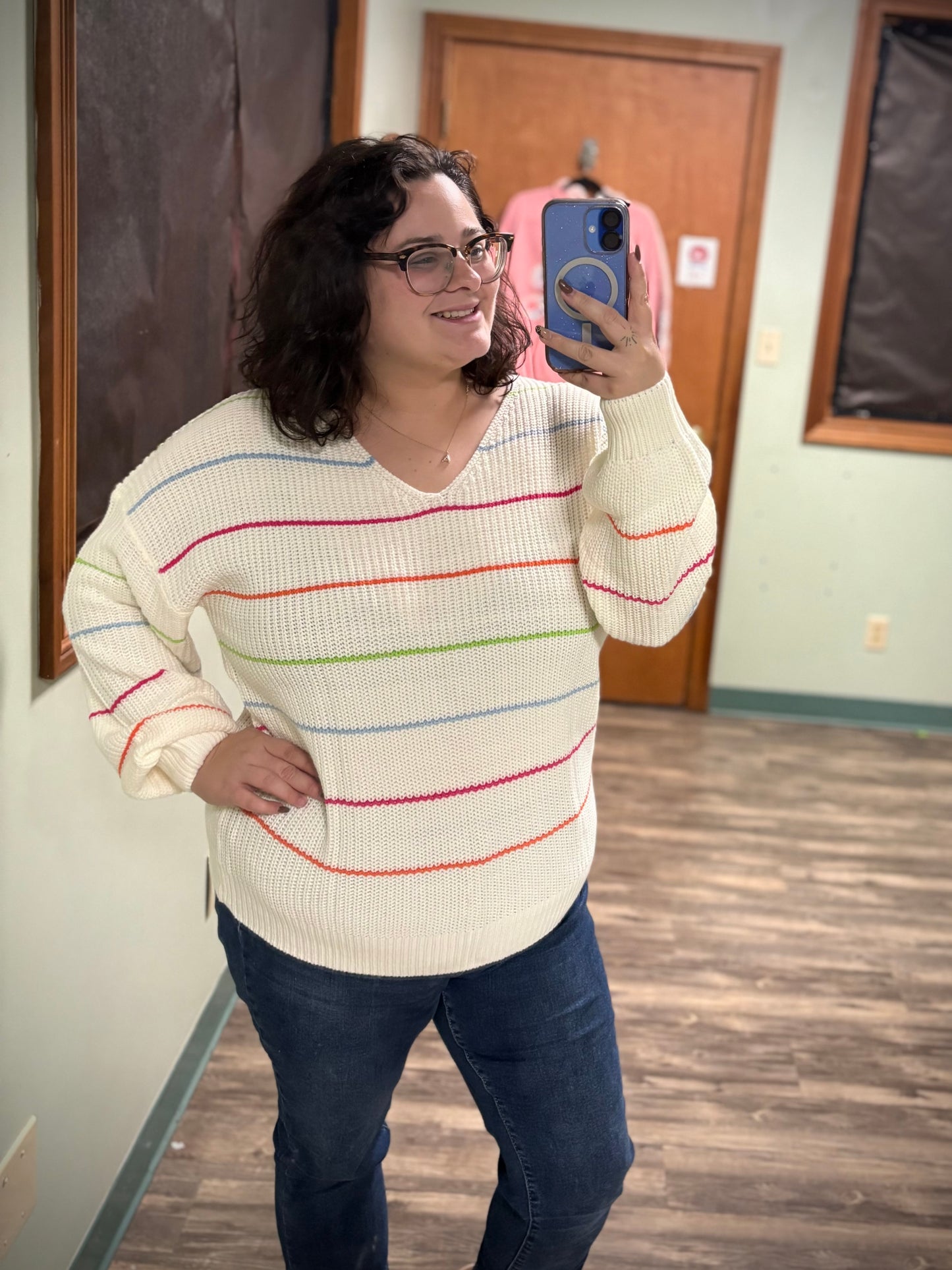 Neon Fall - Striped Sweater