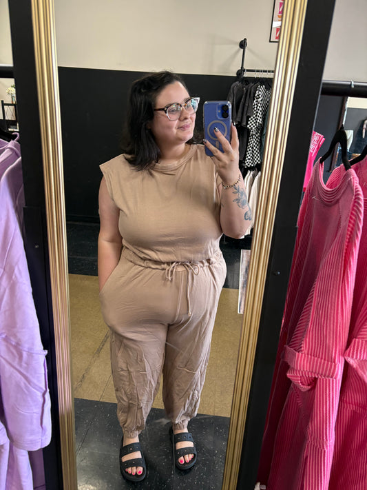 Cap Sleeve Jogger Jumpsuit