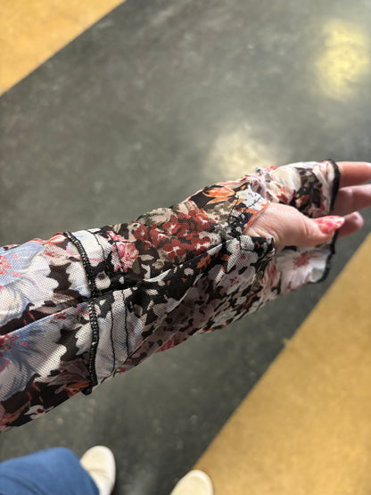 Meshed + Moody - floral mesh long sleeve