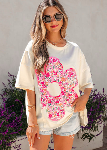 Fresh Floral - floral patch top