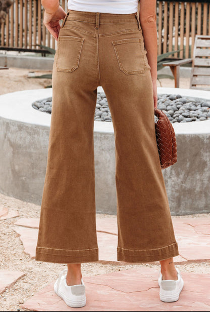 Me espresso - brown wide leg jean