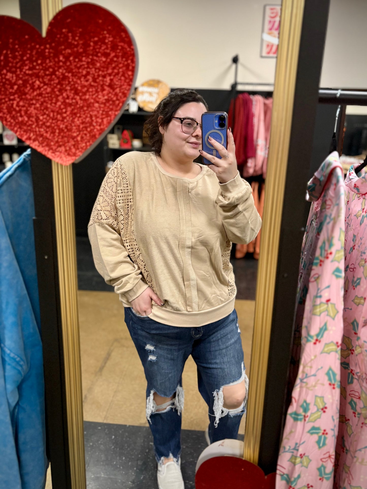 Neutral Love Crochet Pullover