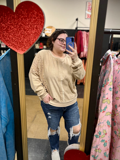 Neutral Love Crochet Pullover