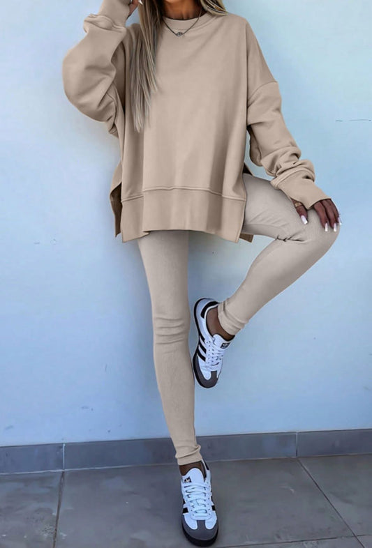Perfect Pair Pullover and Legging Set (Tan)