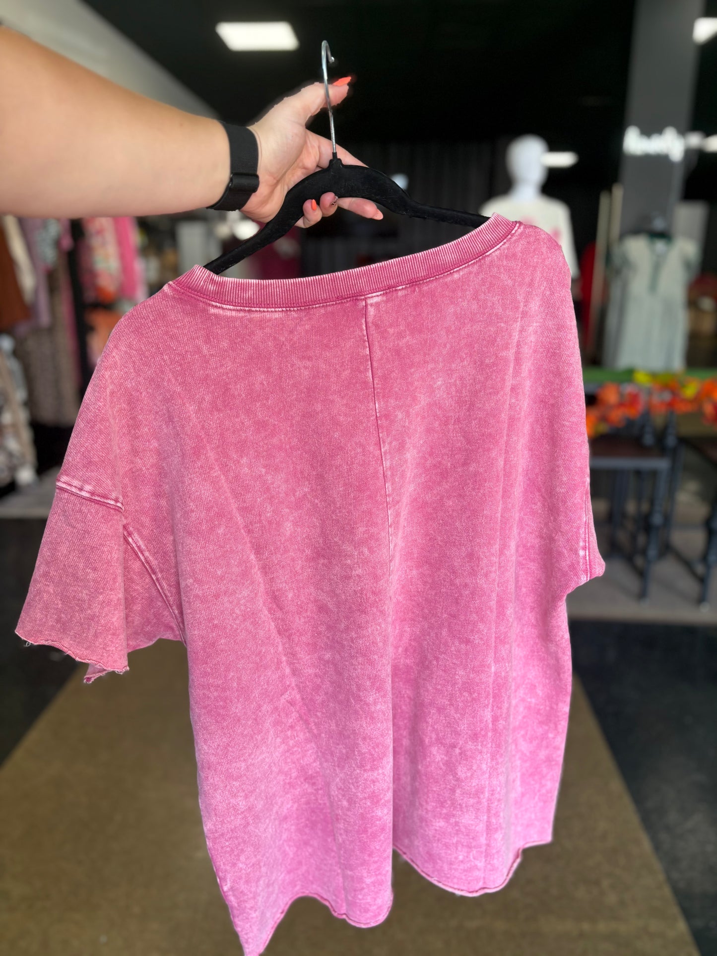 Strawberry Fields - terry washed raw top