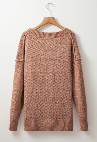 Cozy Season Brown Pullover Sweater