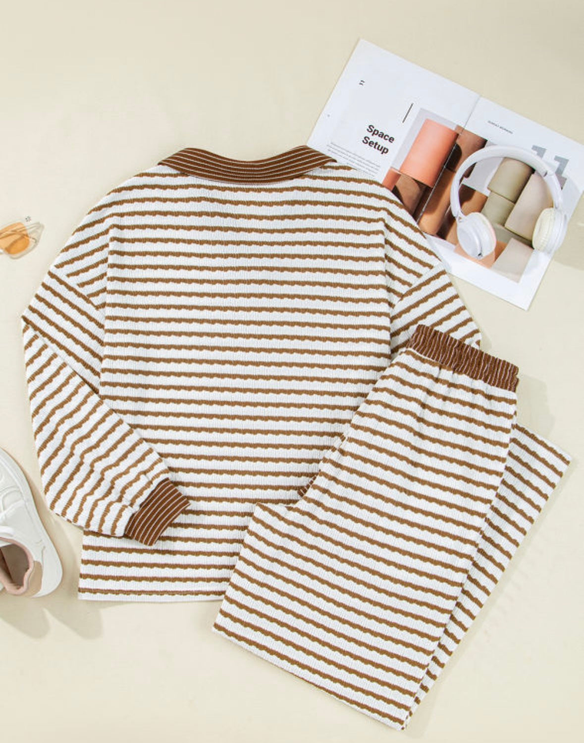 Cute and Cozy - Brown Stripe Set
