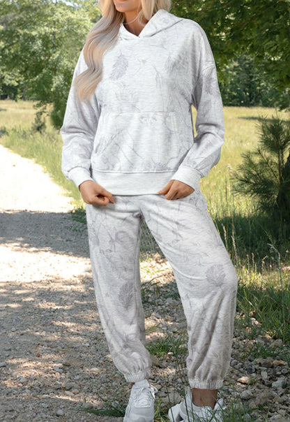Feathered Find - grey loungewear set