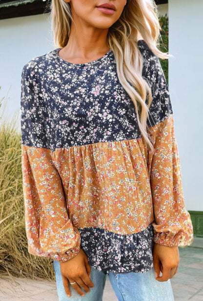 Babe in Bloom - long sleeve floral blouse